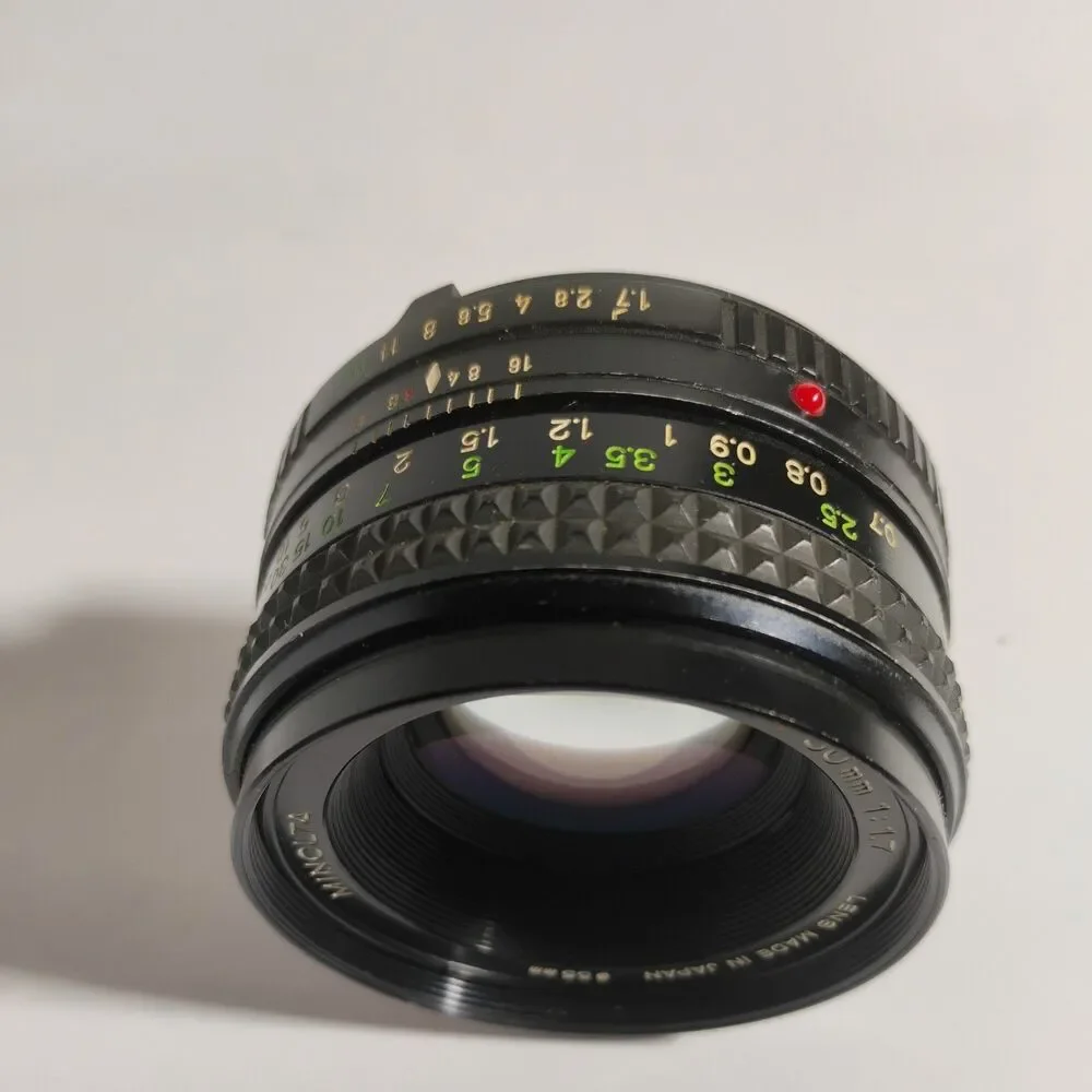 Minolta MD Rokkor-X lens 50mm 1:1.7 Japan 55mm